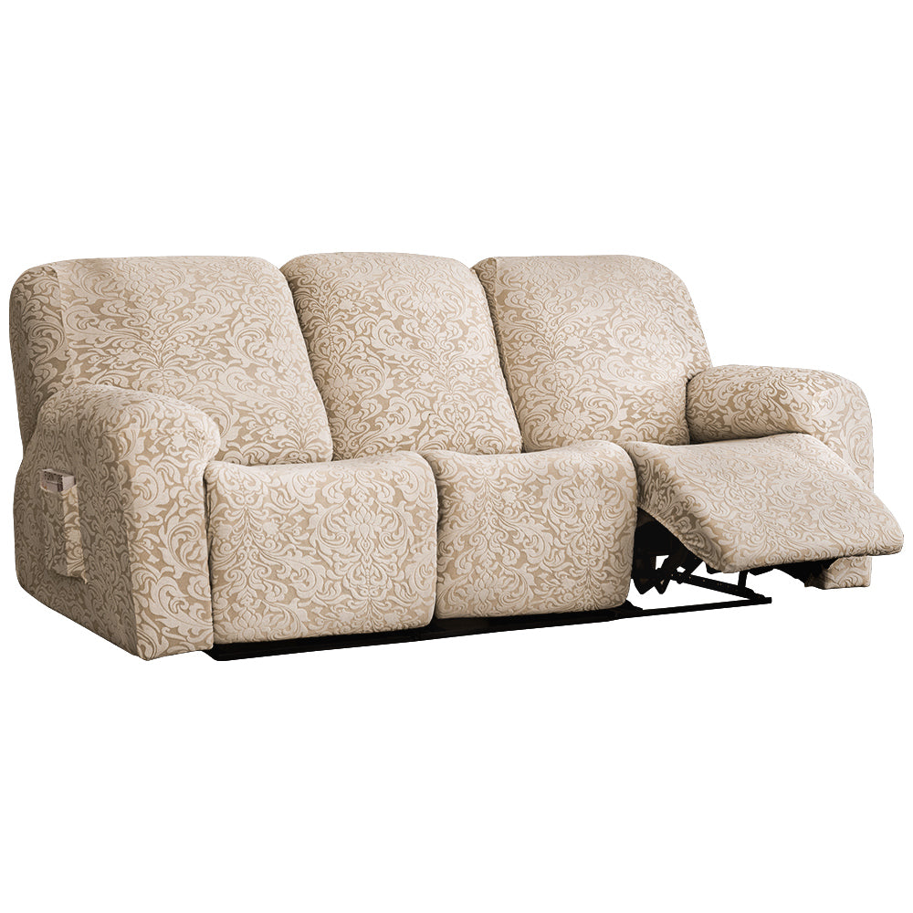 Jacquard Dustproof Stretchable Recliner Cover With L shape Covers