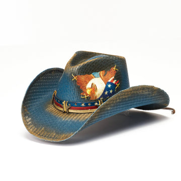 Blue Eagle Straw Cowboy Hat