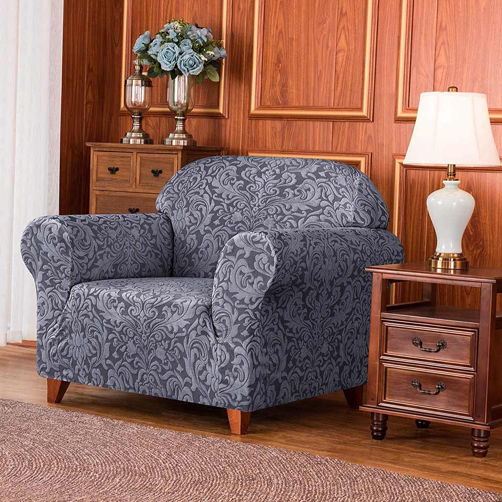 Cilla Jacquard Stretch Sofa Cover Armchair Cover