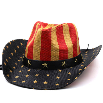Star Striped Western Hat